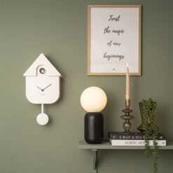Cuckoo White Wall Clock