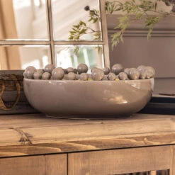 Grey Bobble Edged Decorative Bowl