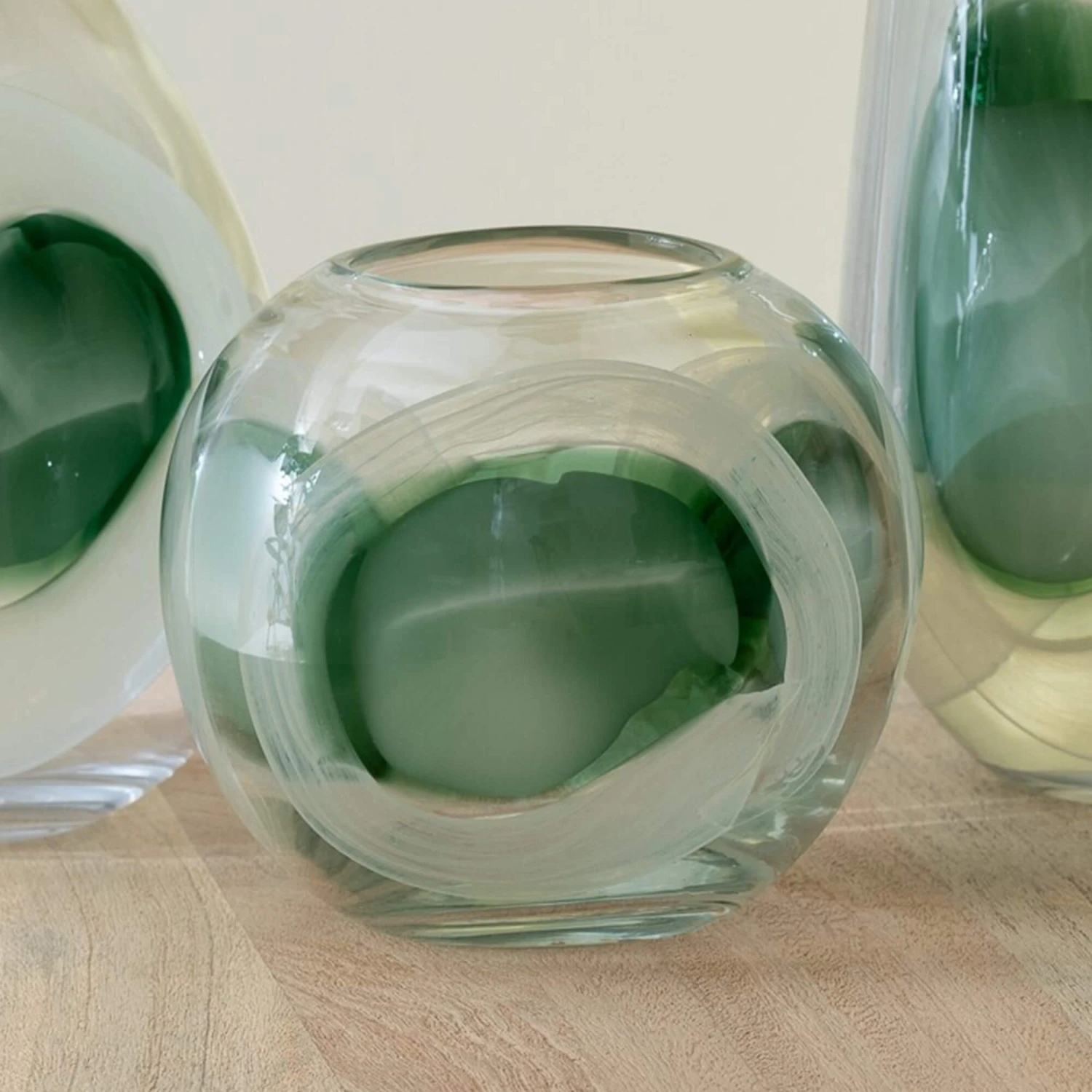 Lily Small Green Glass Vase 1 Lily Small Green Glass Vase