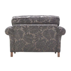 Carolina Grey Leaf Patterned Fabric Snuggler Sofa -Housingunits b3f8efd4d45c3f772cb4f5453e7b4adb