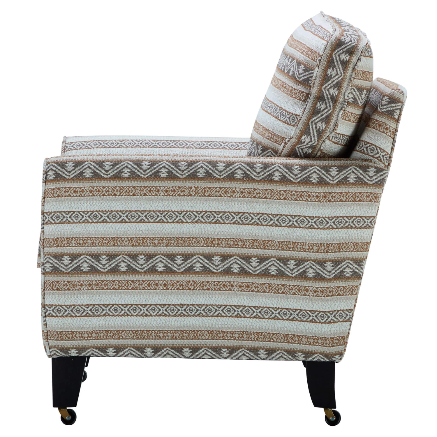 Greta Toffee Stripe Fabric Accent Chair 3 Greta Toffee Stripe Fabric Accent Chair - Image 3