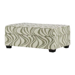 Imogen Pintado Thyme Fabric Large Ottoman Storage Footstool