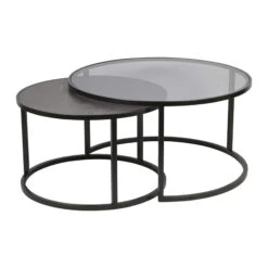 Libra Turner Set Of 2 Round Nesting Coffee Tables