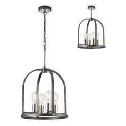 Lozan Pewter 4 Light Pendant -Housingunits b5b26db958260199a56db6c84969bb19