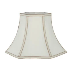 Bowed Hexagonal Cream Lamp Shade Collection