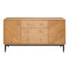 Ercol Monza Large Black Oak 2 Door 3 Drawer Sideboard