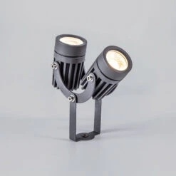Fidel Grey Spike 2 Light Wall Light