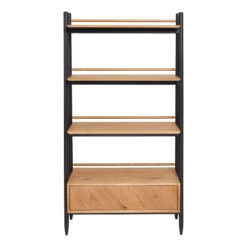 Ercol Monza Black Oak Open Shelving Unit -Housingunits b8e5305484d081699ebdc70b07434359