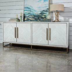 Santa Monica White Wood Sideboard