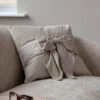 Velvet Bow Cream Cushion