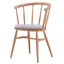 Ercol Heritage Oak Upholstered Dining Chair
