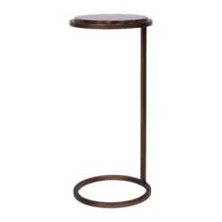 Libra Iota Brown Marble Accent Side Table -Housingunits b96f97bad30c6b0375945375925c9f10 1
