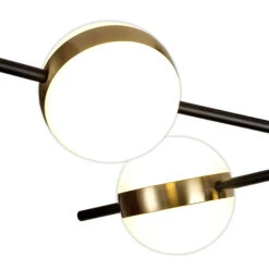Mantra Cuba Black & Gold Semi Flush Ceiling Light -Housingunits b979dca026f0893d33ef7e7ed085fc3b