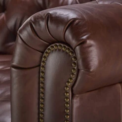 Wentworth Kodak Clove Brown Leather Midi Sofa -Housingunits b9ca3cbdc8c1b895a9085659e2b254ac