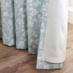 Brooke Floral Lined Duck Egg Pencil Pleat Curtain Collection -Housingunits b9dc5bf833b7b424c7968bd914e44b13