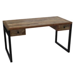 Malmo Reclaimed Timber Rectangular Desk -Housingunits ba061960c6b940e58997841840540292