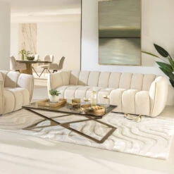 Cleo Abstract Cream 200cm X 290cm Rug -Housingunits ba8d1b0bc6cd80b2b3be477b614a493a