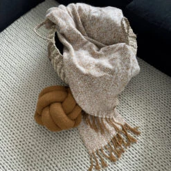 Weaver Gold Herringbone Throw