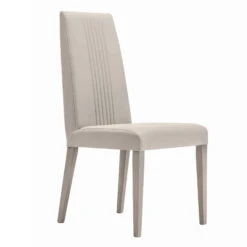 Caren High Gloss Pearl Line 160cm Extending Dining Table & 6 High-Back Faux Leather Chairs -Housingunits bb06e8de854a24283d7024bbe61f7795