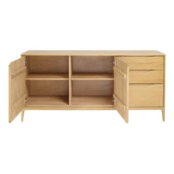 Ercol Romana Solid Oak Large 2 Door 3 Drawer Sideboard -Housingunits bb0866606cf4567dcb205130f2fe9f56
