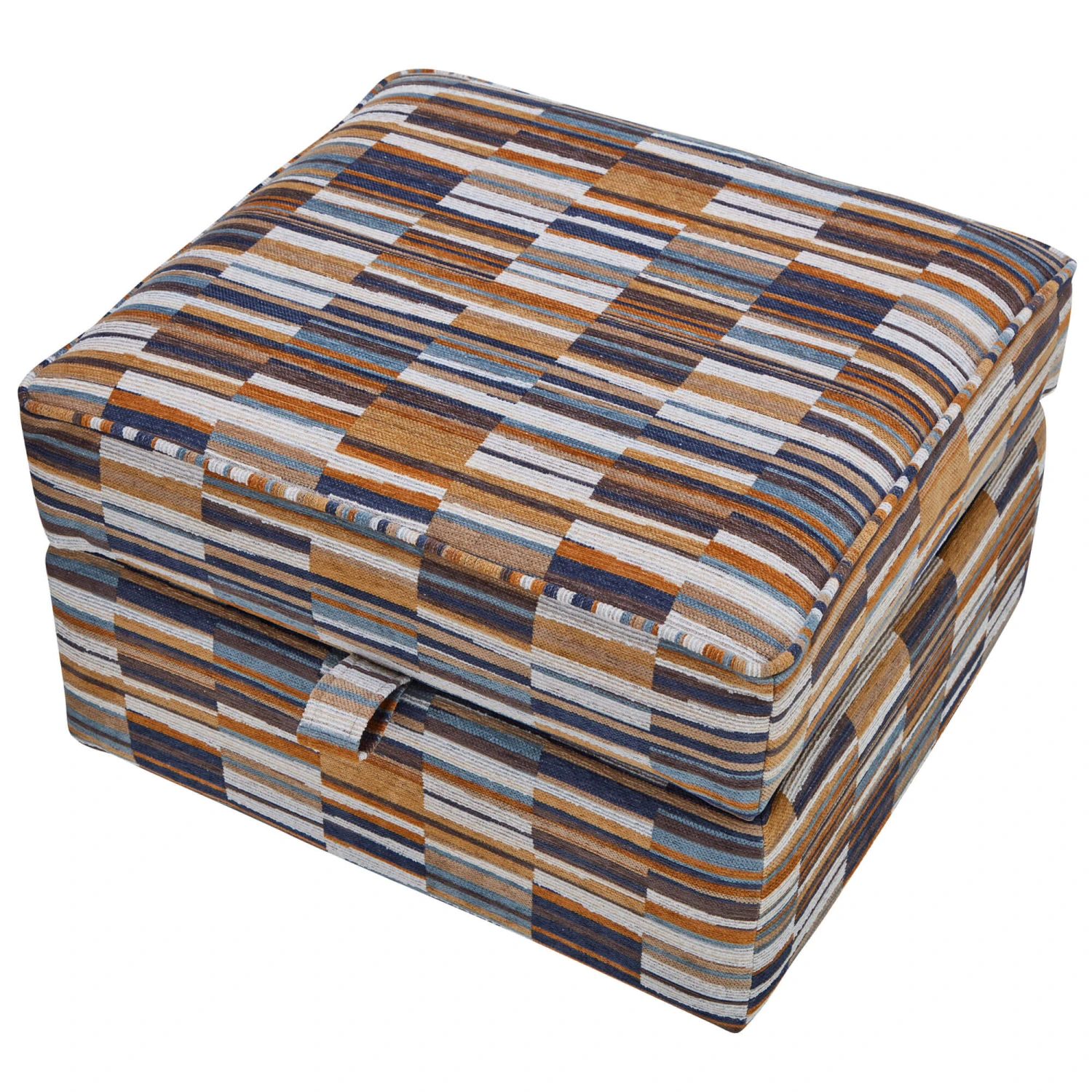 Penny Navy & Gold Storage Footstool 2 Penny Navy & Gold Storage Footstool - Image 2