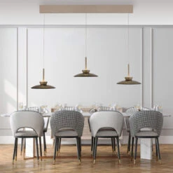 Luna Bronze & Dark Amber Glass 3 Light Bar Pendant