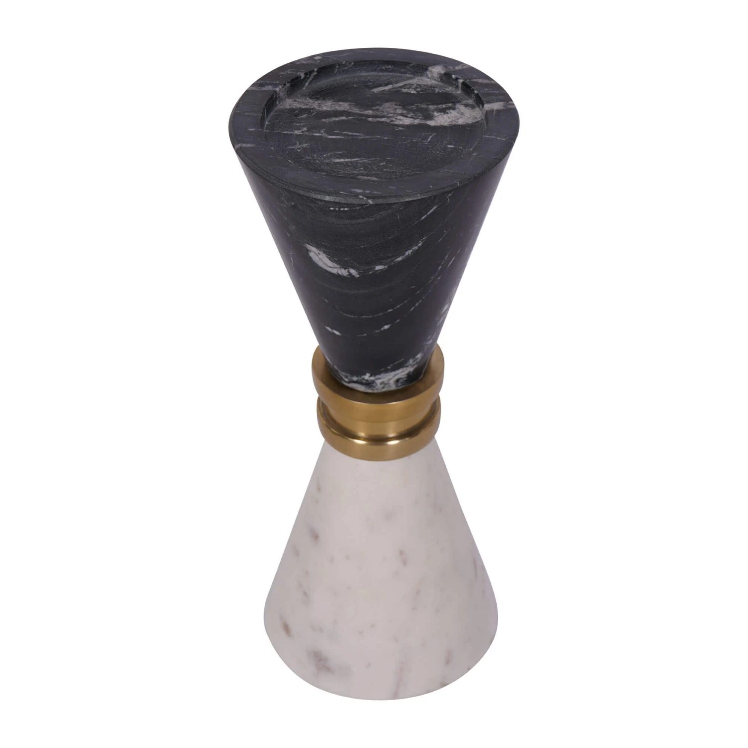 Libra Ravello Black & White Marble Candle Holder 2 Libra Ravello Black & White Marble Candle Holder - Image 2