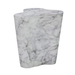 Cassian White Marble Effect Side Table -Housingunits bc697b6609a5b86597a6fef4f271ef3c