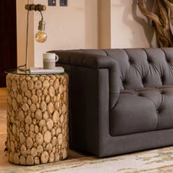 Driftwood Tall Lamp Table