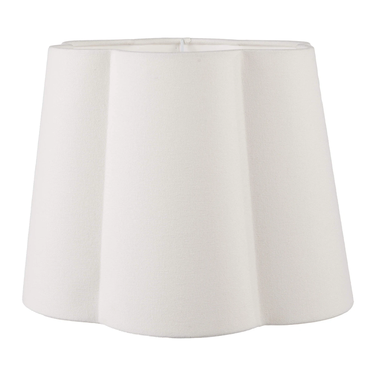 Posy White 45cm Tapered Scalloped Lamp Shade 2 Posy White 45cm Tapered Scalloped Lamp Shade - Image 2