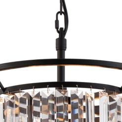 Samraat Satin Black & Crystal 3 Light Pendant -Housingunits bdd17b05fdf586b6996c17449134bf7c 1