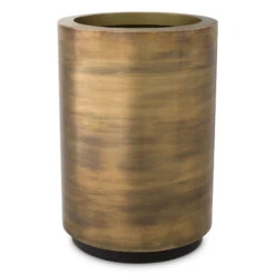 Eichholtz Jasper Tall Round High Vintage Brass Planter