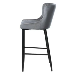 Toby Grey Velvet Counter Bar Stool -Housingunits bdf61bf17bcd26a1357e923e3fb8dde7