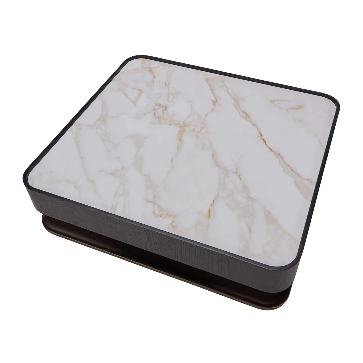 Milano Black Wooden Pedestal Coffee Table 3 Milano Black Wooden Pedestal Coffee Table - Image 3