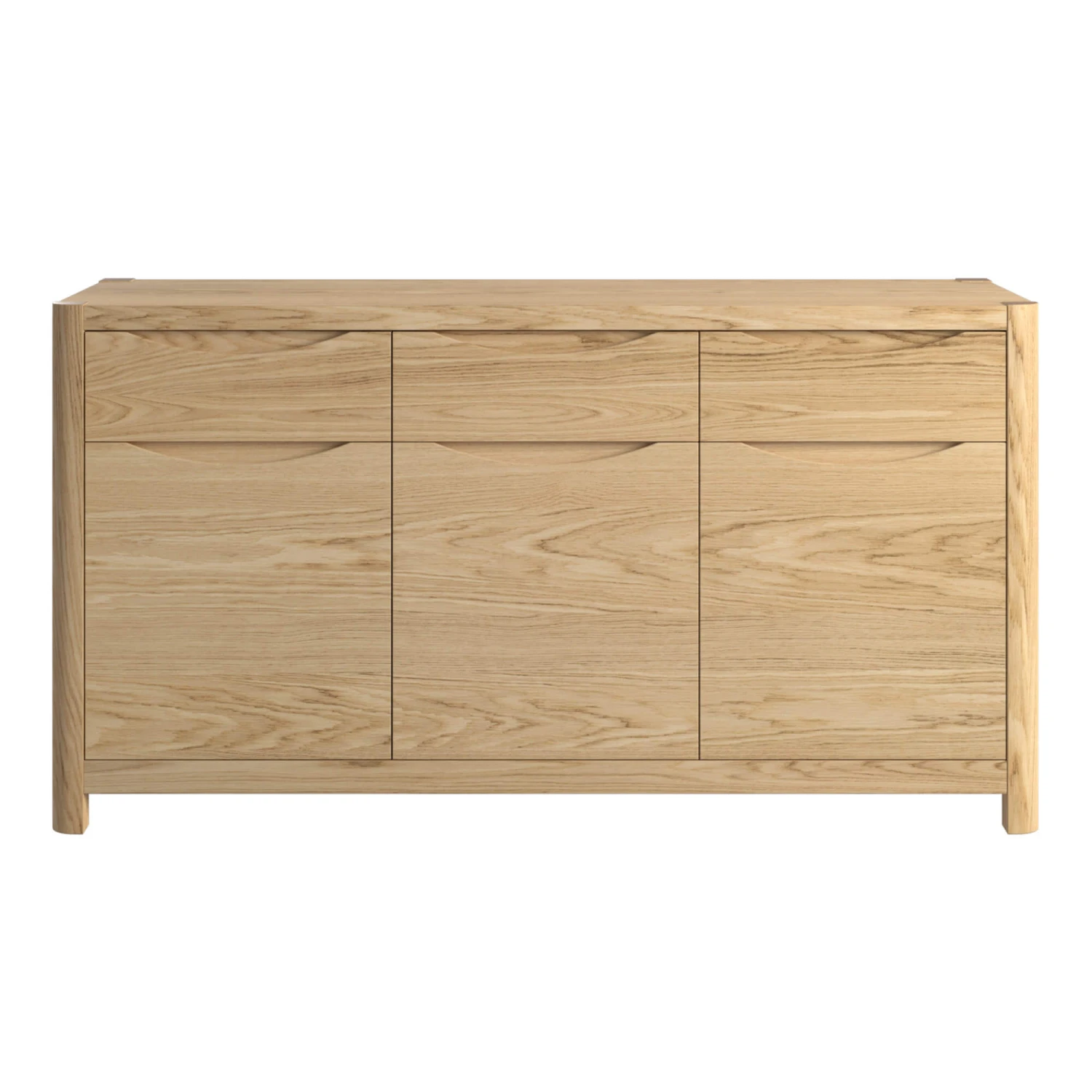 Stockholm Light Oak 3 Door 3 Drawer Sideboard 4 Stockholm Light Oak 3 Door 3 Drawer Sideboard - Image 4