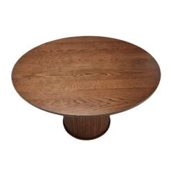 Annika Smoked Oak Slatted 120cm Round Dining Table -Housingunits be86f2a6fadb44687890a0bffa45b1f2 1