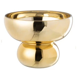 Gold Bowl Glass Foot Vase -Housingunits bf5392a6610e67a0ed97f968f047bd00