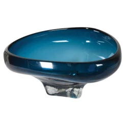 Colbolt Blue Organic Glass Bowl -Housingunits c012f746b60956eda57cd3a85ab90b22 1