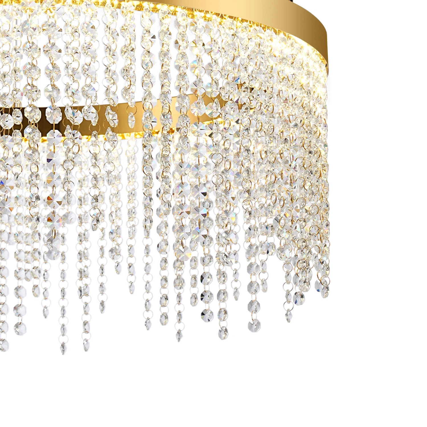 Rowen French Gold Crystal Pendant Light 5 Rowen French Gold Crystal Pendant Light - Image 5