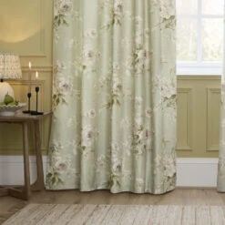 Adele Floral Sage Green Chenille Room Darkening Pencil Pleat 66" X 72" Curtains 6 Adele Floral Sage Green Chenille Room Darkening Pencil Pleat 66" X 72" Curtains -Housingunits c27ec6dbd519b127ac7db3fe89443432