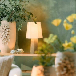 Musabo Mint Green Table Lamp & White Shade