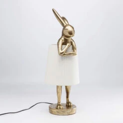 Gold Modest Rabbit 68cm Table Lamp With White Shade -Housingunits c2931edfbc457a3a4d452ab8a55c14fb 1