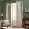 Acorn Tonal Ivory Jacquard Room Darkening Pencil Pleat 66" X 54" Curtains