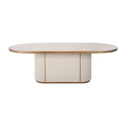 Serenity White Reeded 220cm Dining Table -Housingunits c3282997705ba84533f4027fda0f6b26
