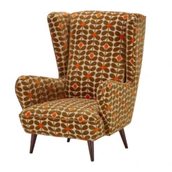 Orla Kiely Alma Sixties Stem Fawn Patterned Fabric Accent Armchair -Housingunits c3859418ad7cb2e2cea91e50e4094e61 1