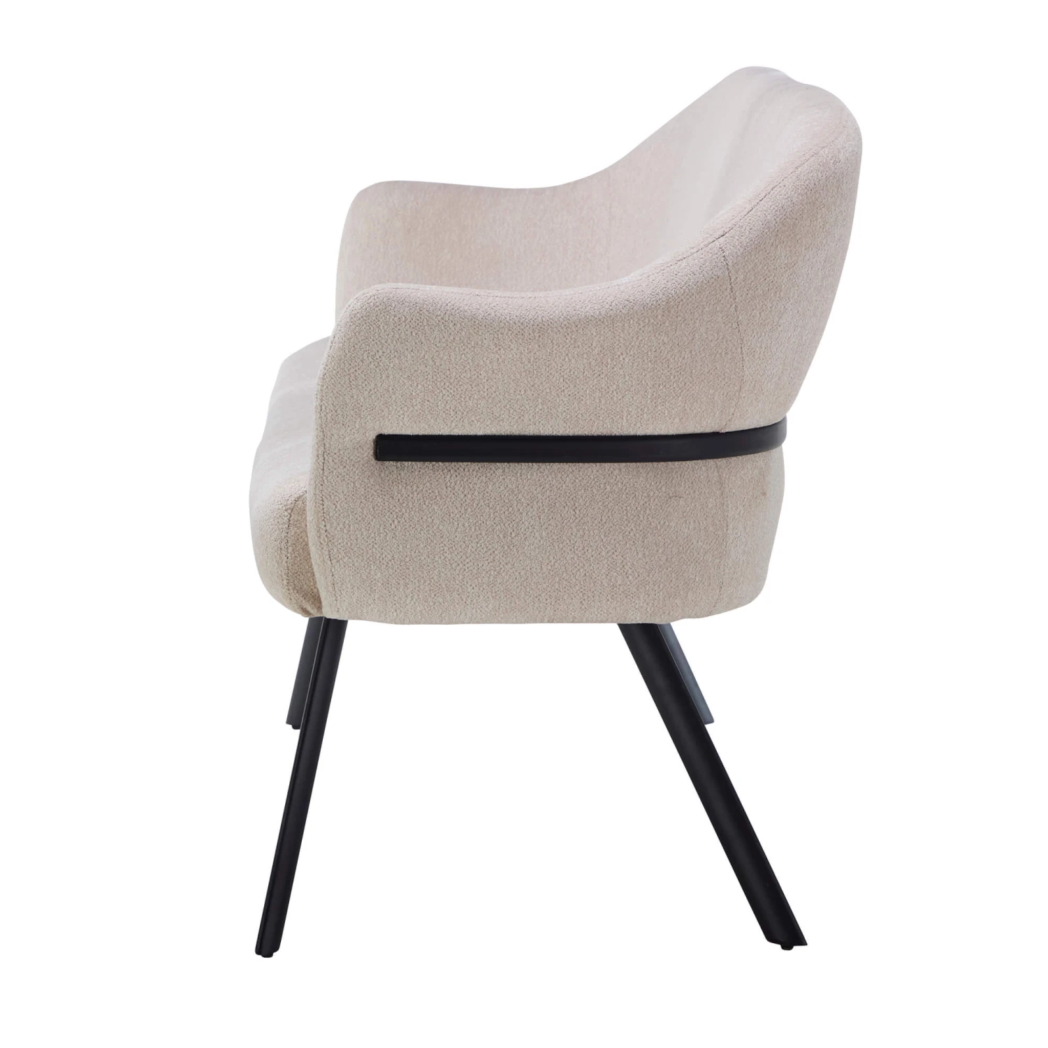 Faith Beige Fabric Dining Bench 3 Faith Beige Fabric Dining Bench - Image 3