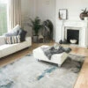 Illusion Ice Blue Rug Collection