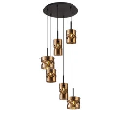 Delia Copper Twist 6 Light Pendant -Housingunits c42fb439d7a7cde5ff7ea405f062d3cc 1