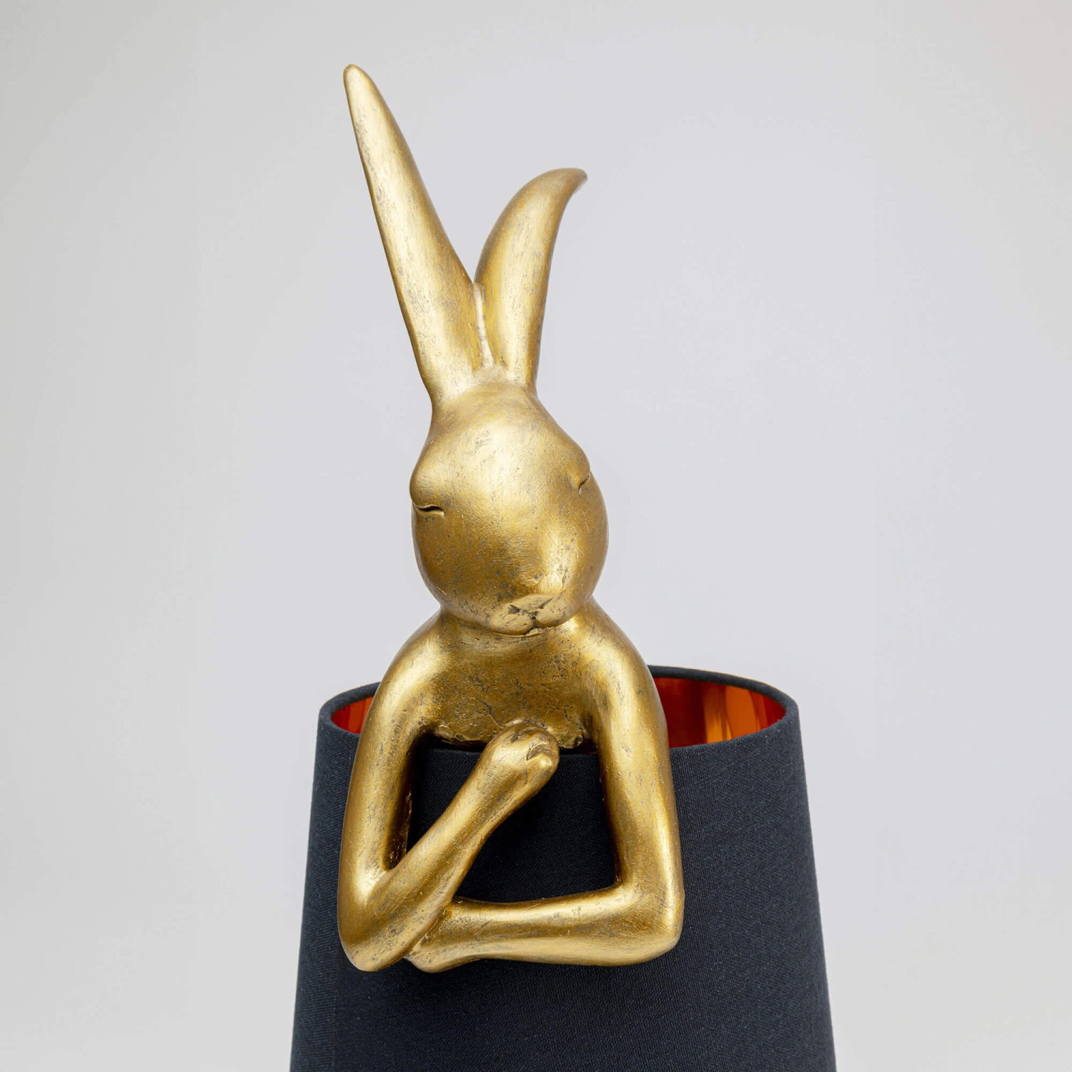 Gold Modest Rabbit 68cm Table Lamp With Black Shade 7 Gold Modest Rabbit 68cm Table Lamp With Black Shade - Image 7