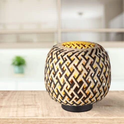 Black Bamboo Table Lamp